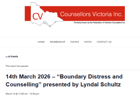 Counsellors Victoria Speaking Engagement